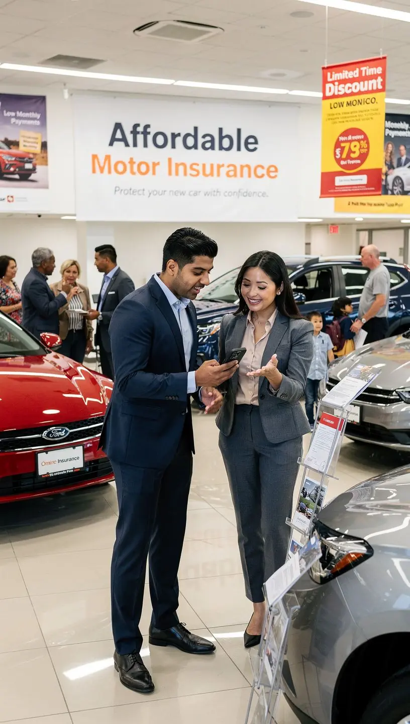 Изображение автомобиля с защитной наклейкой о страховании